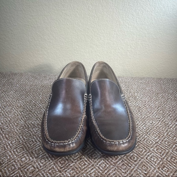 Ecco Driving Moc Men EU 41 US 8 Slip-On Loafers Brown Leather Shoes Career EUC - Picture 4 of 9